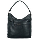 Trendy dámská koženková kabelka na rameno Sandipa, tmavě modrá