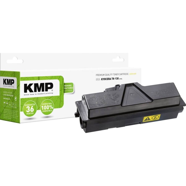 KMP náplň do tiskárny náhradní Kyocera TK-130 kompatibilní černá 7200 Seiten K-T14 - Kyocera TK-130 - renovované
