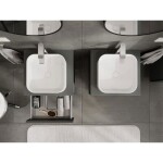 MEXEN/S - Rivel koupelnová skříňka pod umyvadlo 50 cm s deskou, 2 zásuvky, reliéf , grafit mat 91A20-05047-2-BFFC66