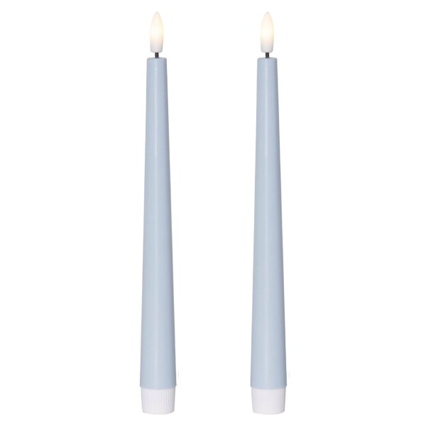 STAR TRADING LED svíčka Flamme Candy Blue – set 2 ks, modrá barva, plast