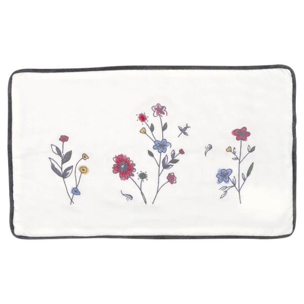 GREEN GATE Bavlněný povlak na polštář Venissa White Embroidery 30 x 50 cm, šedá barva, multi barva, textil
