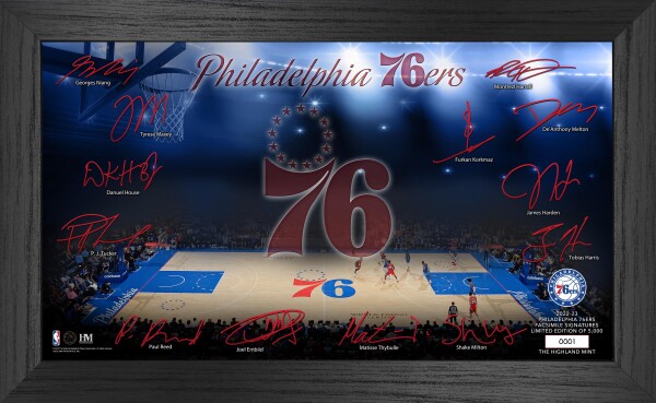 Highland Mint Obraz Philadelphia 76ers NBA Signature Court 2022