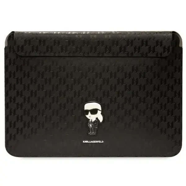 Karl Lagerfeld Saffiano Monogram Ikonik 16" černá / Pouzdro pro notebook (KLCS16SAKHPKK)