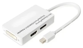 Digitus Mini DP/M - DVI-D/F / Redukce / 0,2 m / bílá (DB-340509-002-W)