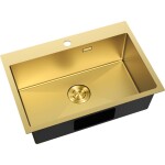 MEXEN - Solix ocelový dřez 1-bowl 650 x 450 mm, zlatá 6403651000-55