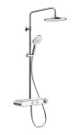 DURAVIT - Sprchy Sprchový set s termostatem, průměr 23 cm, 3 proudy, chrom/bílá TH4380008005