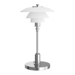 Louis Poulsen Přenosná lampa PH 1/1 Portable Chrome, stříbrná barva, sklo, kov