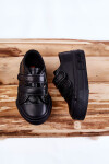 Dětské kožené tenisky na suchý zip BIG STAR KK374054 Černá 30