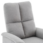 Relaxační křeslo, manuální ovládání, světle šedá látka