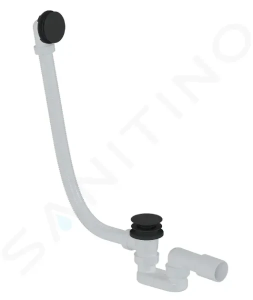 Kielle Vanová odtoková a přepadová souprava Click-Clack, délka 1000 mm, matná černá 116010114