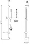 MEXEN/S - DF00 posuvný sprchový set, bílá 785004582-20