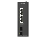 D-Link DIS-100G-06 / Switch / 4x 10/100/1000 / 2x SFP Gigabit / průmyslový / unmanaged / DIN lišta (DIS-100G-06)