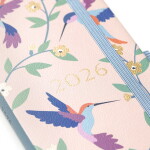 Busy B Plánovací diář Slim Birds 2026, růžová barva, papír