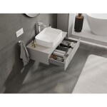 MEXEN/S - Orio koupelnová skříňka pod umyvadlo 80 cm s deskou, 1 šuplík, šedá mat 91A10-08023-1-BFC62