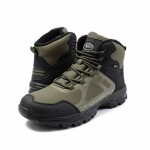 Obuv ALPINEX Obutex pánská kotníková softshellová zimní khaki