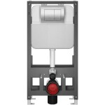 CERANO - Kompletní WC set Basic/Forte - černá matná - WC tlačítko Maxio/Stříbrná - volně stojící - předstěnová instalace - 51x36 CER-8050BD86402