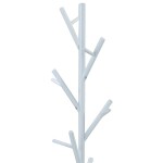 Věšák stojanový, kovová konstrukce, bílý matný lak, výška 170 cm, nosnost 10 kg