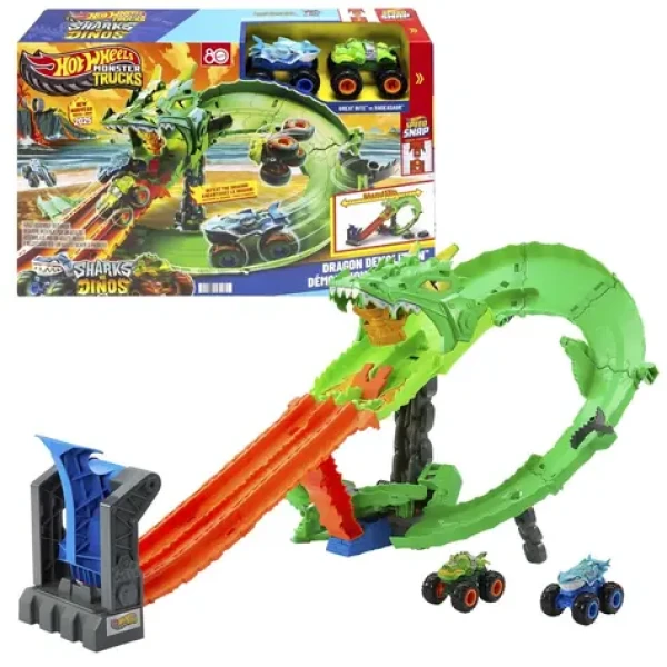 Mattel Hot Wheels Monster trucks dráha dračí zkáza
