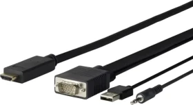 VivoLink Pro VGA + Audio na HDMI M - M 5m / 1920x1080 / EDID / USB napájení (PROVGAHDMI5)