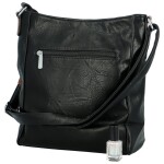 Stylová dámská koženková crossbody kabelka Samer, černá
