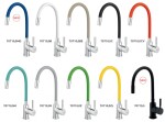 NOVASERVIS - Dřezová stojánková baterie,černá-chrom s elastickým ramenem 70710,0C