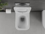 MEXEN - Madox Závěsná WC mísa Rimless včetně sedátka s slow, Duroplast, bílá 30154000