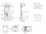 GEBERIT - Duofix Set předstěnové instalace, klozetu a sedátka Ideal Standard Tesi, tlačítka Sigma20, Aquablade, SoftClose, bílá/lesklý chrom SANI11CD3137