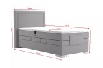 BLANÁŘ NÁBYTEK, a.s. Polohovatelný boxspring Margo - jednolůžko (hnědá) ROZMĚR: 100 x 200 cm