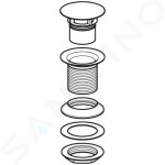 GEBERIT - Příslušenství Neuzavíratelná umyvadlová výpusť, chrom 152.050.21.1