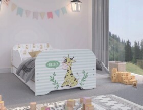 DumDekorace Okouzlující dětská postel se žirafou 160 x 80 cm
