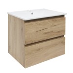 Koupelnová skříňka 2 zásuvková s umyvadlem SAT B-Way 59x50x45 cm dub mat BWAY260OAKU4BI BWAY260OAKU4BI