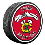 Mustang Puk Chicago Blackhawks NHL Retro Script