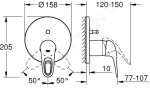 GROHE - Eurostyle Baterie pod omítku pro 2 spotřebiče, chrom 24049003