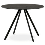 Kulatý jídelní stůl 100x100cm, lamino, šedý dub, HT-R5010 GREY