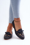 Dámské lodičky s vyřezávanými detaily a mašlí tmavě modré Nestavia 36