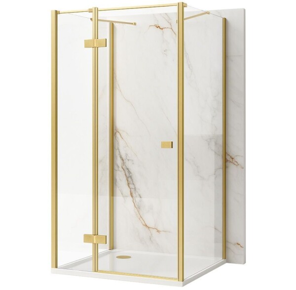 REA/S - Sprchový kout Atlas 120x100 Brush Gold vlevo KPL-K4976