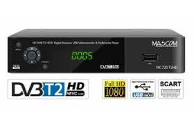 MASCOM MC720T2 / DVB-T2 přijímač / HD DVB-T2 / H.265 / HEVC (8594016909645)