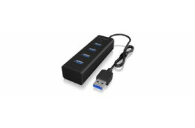 IcyBox IB-HUB1409-U3 USB Hub černá / 4x USB 3.0 / s připojením USB 3.0 AM (IB-HUB1409-U3)