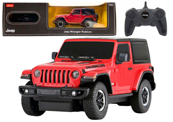 Mamido Terénní autíčko JEEP Wrangler JL Rubicon na dálkové ovládání RC 1:24 červené