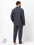 Pánské pyžamo Key MNS 480 B25 délka/r M-2XL na zip tmavě modrá XXL