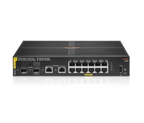 HPE Aruba Networking CX 6000 12G Class4 PoE 2G/2SFP 139W Switch (R8N89A) EDF_1881201