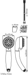 Eisl - Ruční sprcha VITAL, 7 funkcí, chrom, úsporná, Waterstop, DX3004 DX3004