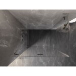 MEXEN/S - Lunar-F L sprchový kout skládací dveře levá 90 x 70, transparent, nikl kartáčovaný 836L-090-070-97-00-L