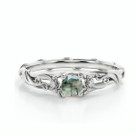 LUNICA Stříbrný prsten MECHOVÝ ACHÁT Velikost prstenu: 7 (EU: 54-56) 0679_7