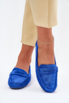 Dámské Velurové Mokasíny Kobaltové Lenvie 37