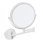 SAPHO - X-ROUND WHITE kosmetické zrcátko závěsné, Ø 200, oboustranné, bílá mat XR006W