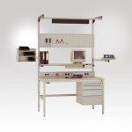 Manuflex LD1113.6011 ESD ESD pracovní stůl UNIDESK s kaučuk deska, rezedově zelená RAL 6011, Šxhxv = 2000 x 800 x 720-73