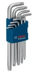 BOSCH 9dílná sada klíčů TORX / TX 10-50 mm / ocel S2 (1600A01TH4)