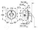 GROHE - Eurostyle Cosmopolitan Vanová baterie pod omítku, chrom 33637002