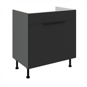 Spodní skříňka pod dřez Aria ANT 80 ZL 1S BB - Premium Box Barva korpusu: Antracit, Barva dvířek: BL - Black AFM